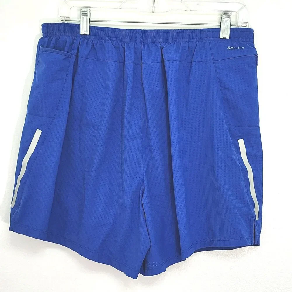 Nike Dri-Fit Mens 2in1 Running Shorts XL blue Liner Drawstring Pockets